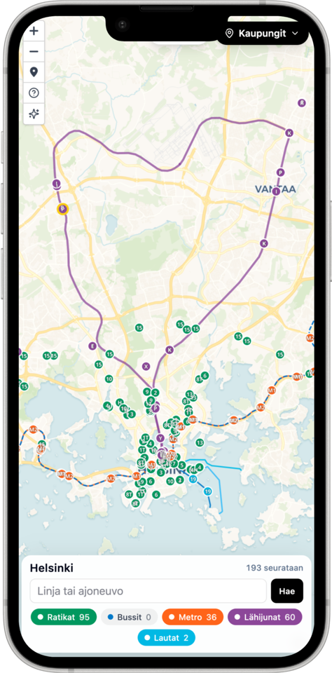 Phone mockup showing a map-based mobile interface reference